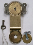 L102 - Antique Excelsior Brass Lock & Key