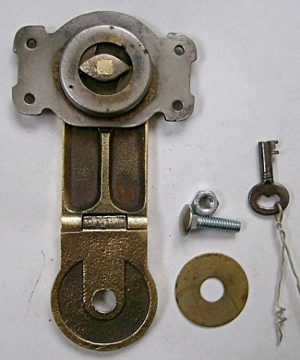 L102 - Antique Excelsior Brass Lock & Key