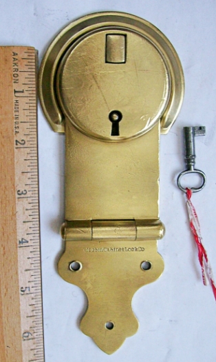 L108 - RARE Corbin Brass Trunk Lock & Key