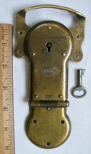 L123 - Antique Corbin Trunk Lock & Key