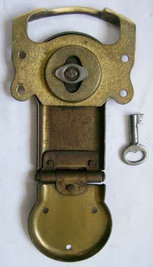 L123 - Antique Corbin Trunk Lock & Key