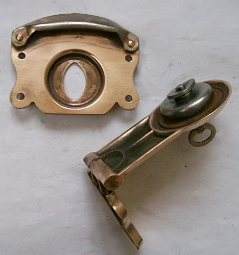 T129 - Brass Corbin Trunk Lock & Key, 1880's